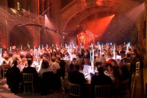 Photography of a corporate gala dinner at the Natural History Musum