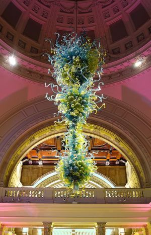 Detail of the chandelier at the V%26A museum