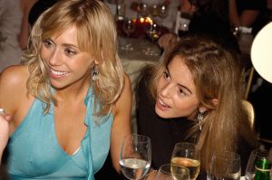 Guests at a corporate drinks party in London