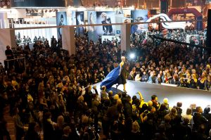 Crowd shot at HairWorld trade show in Paris